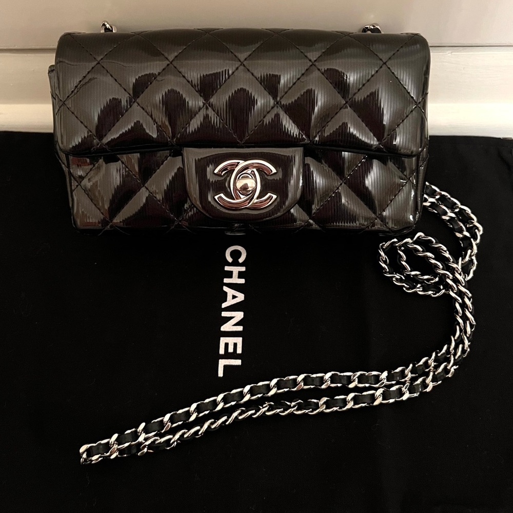 Authentic chanel extra mini classic flap bag
